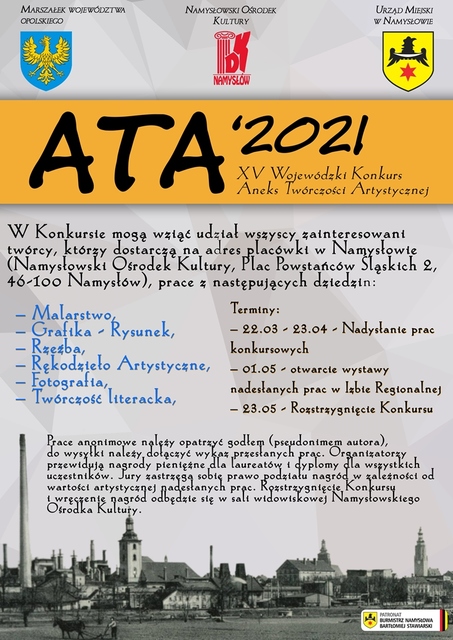 XV Edycja Wojewódzkiego Konkursu Aneks Twórczości Artystycznej ATA 2021